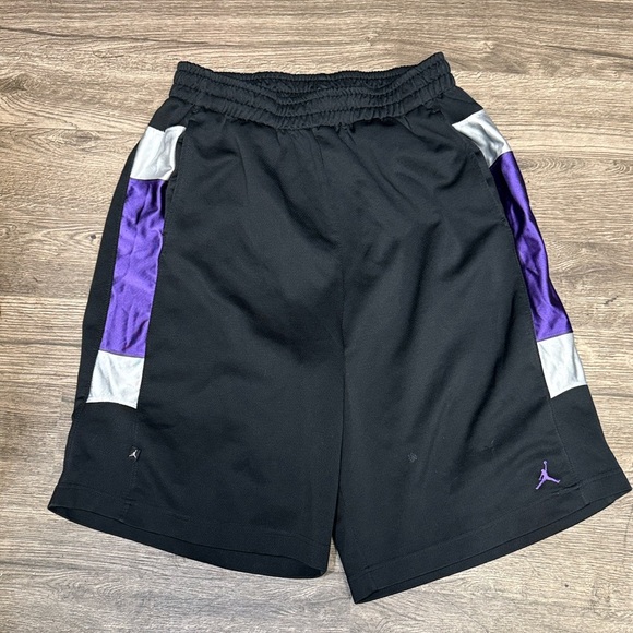 Nike Black and Purple Athletic Shorts - Picture 2 of 6